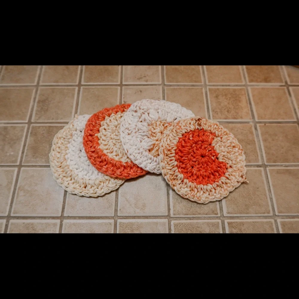 Crocheted Facial rounds (Set of 10) 100% Cotton Soft & Reusable